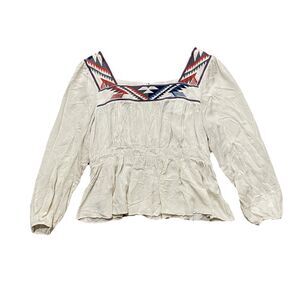 Ariat Jacquard Chimayo Embroidered Shirt Women XXL Aztec Western Cowgirl Rodeo